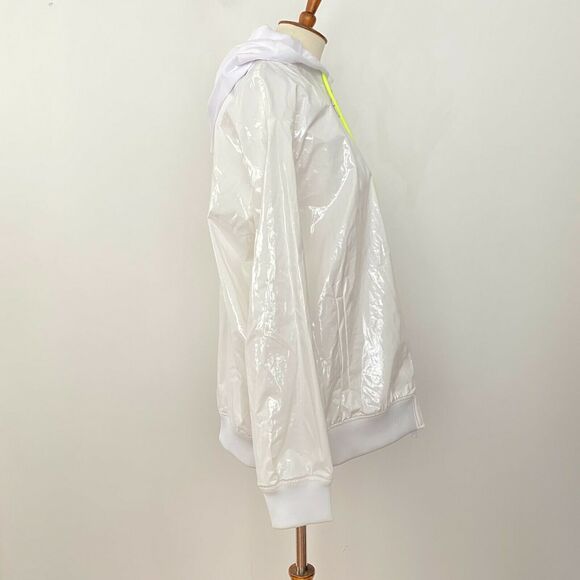 Tibi Womens Zip Up Coated Hooded Jacket Long Sleeve White XS - Picture 3 of 9